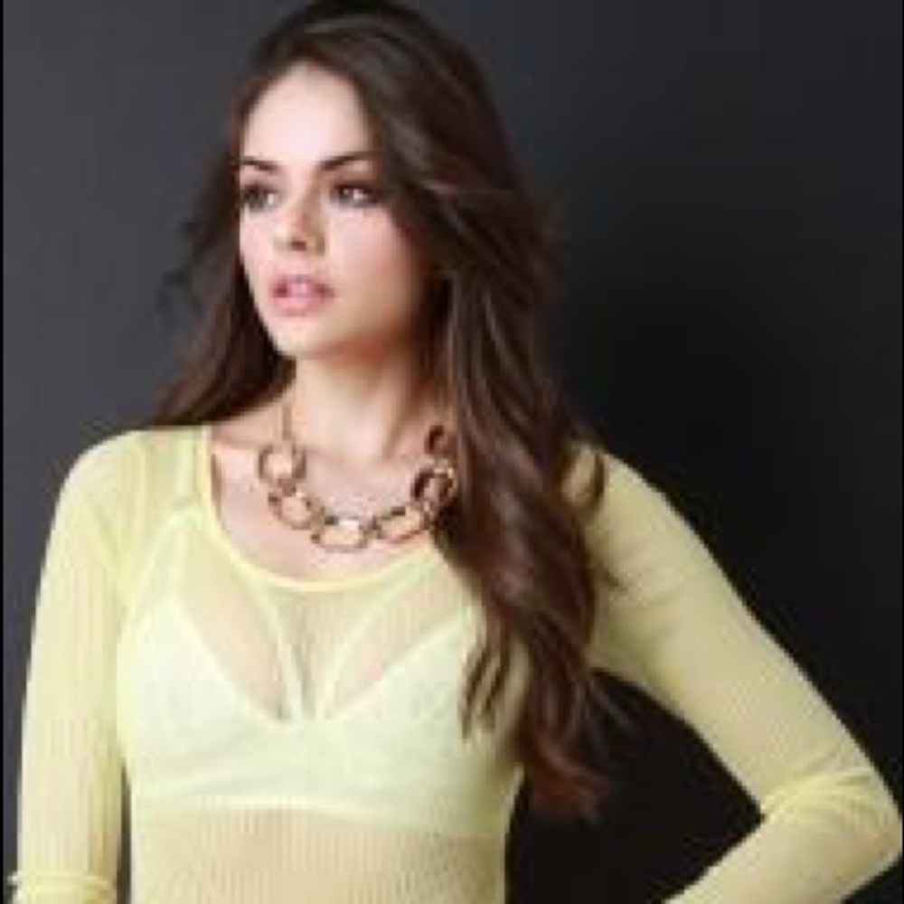 Vertical Ribbed Semi-Sheer Mesh Bodysuit